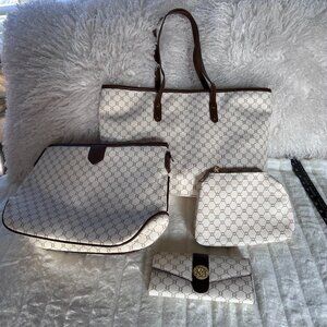 4 Piece Handbag, Wallet and cosmetic cases set